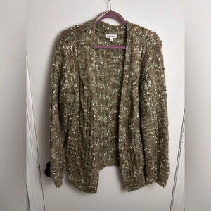 Blue Pepper Long Sleeve Cardigan Sweater loose knit grandmacore size Large